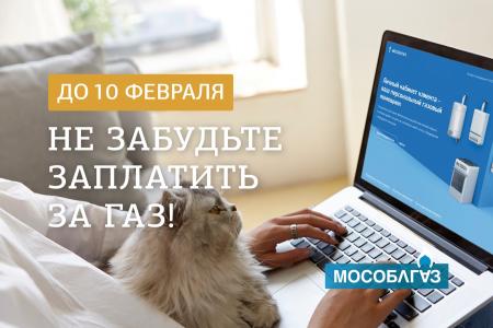 Не забудьте заплатить за газ до 10 февраля