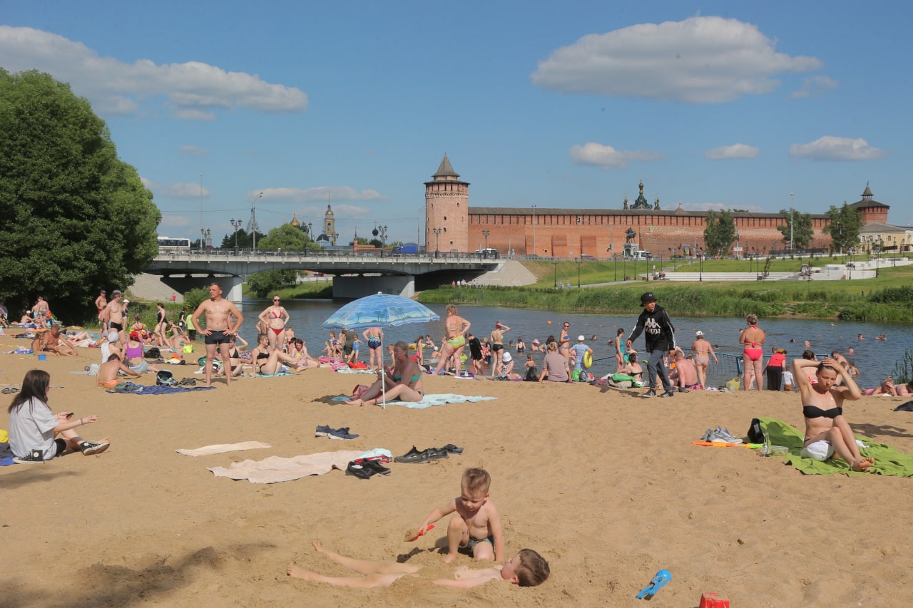 Пляж на реке Коломенке принимает посетителей в новом обличие