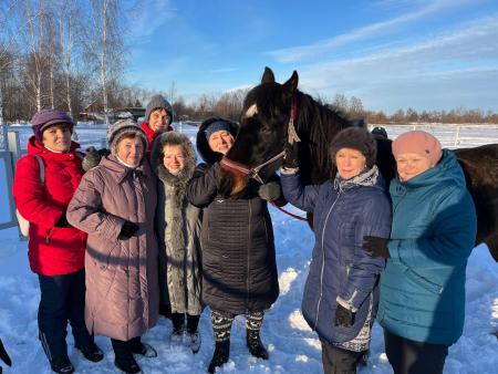 Участники озёрского клуба &laquo;Активное долголетие&raquo; знакомятся с верховой ездой