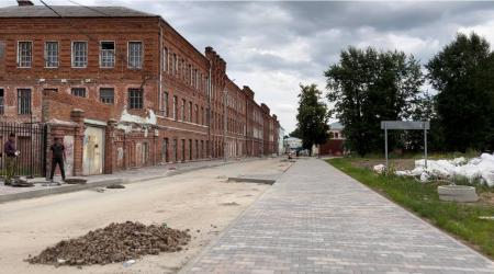 В Коломне завершается обустройство дорог и тротуаров у арт-квартала «Патефонка»