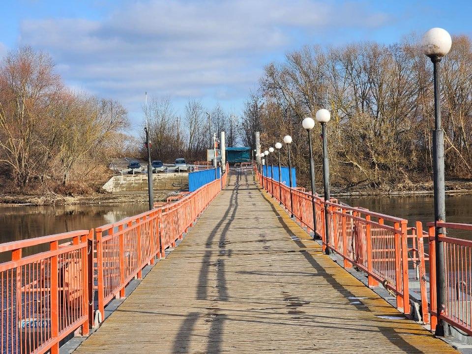 Работы по ремонту Голутвинского понтонного моста в Коломне планируют завершить в марте