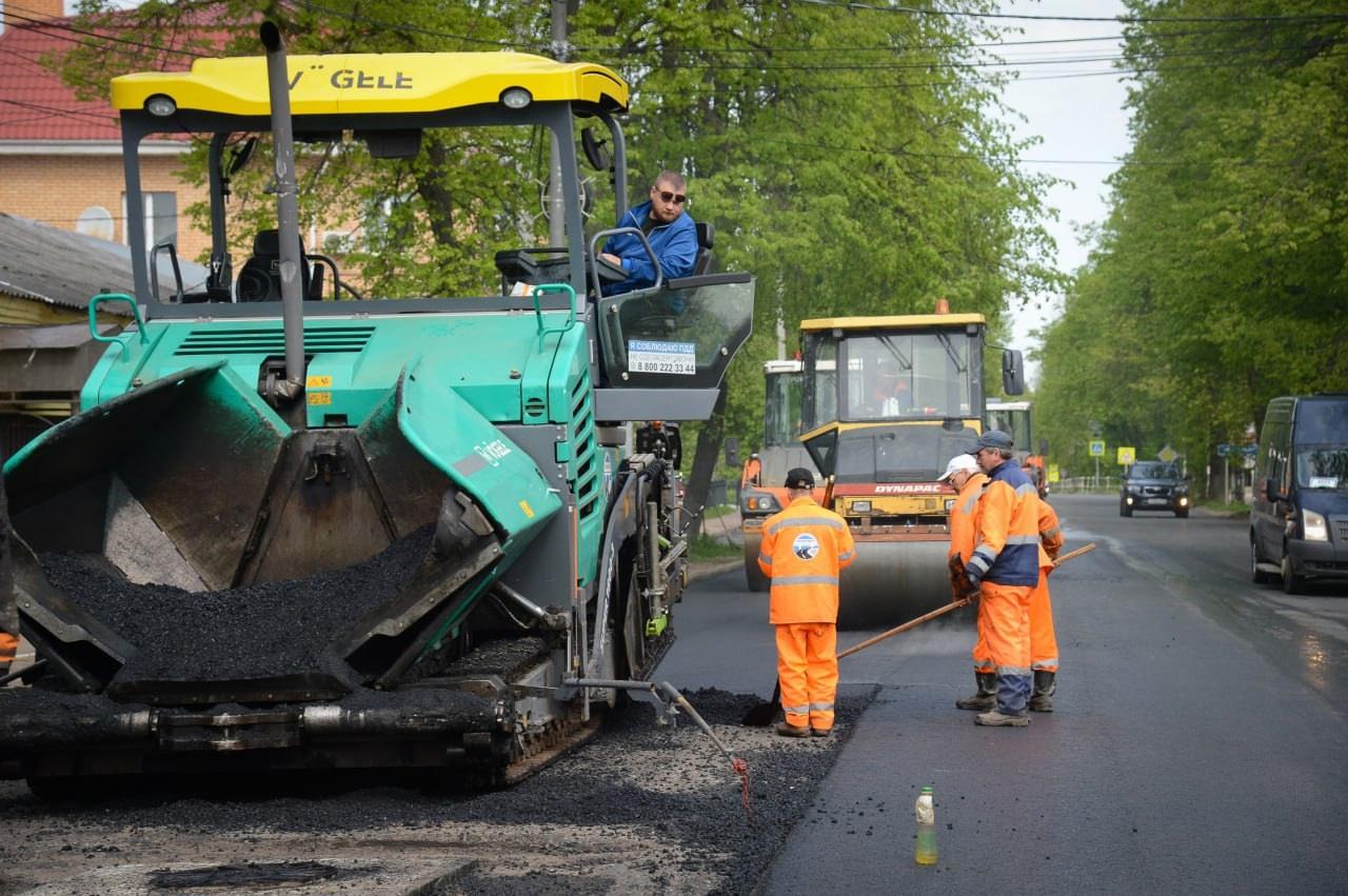 Дорожные рабочие обновили покрытие на нескольких участках в Городском округе Коломна