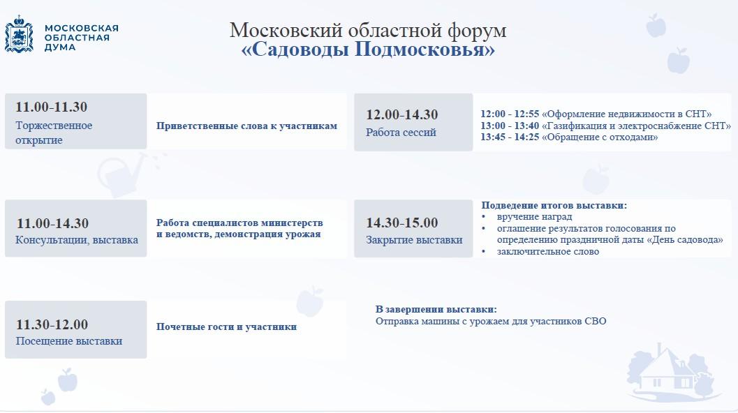 В Московской области пройдет региональный форум «Садоводы Подмосковья»