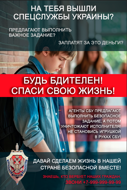 Не будь пособником террора!