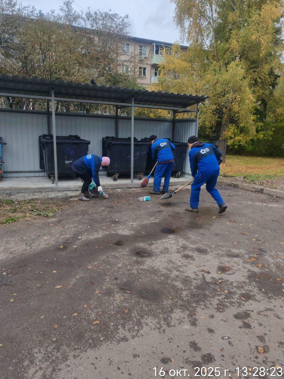 На улице Дзержинского после обращения жителей привели в порядок контейнерную площадку