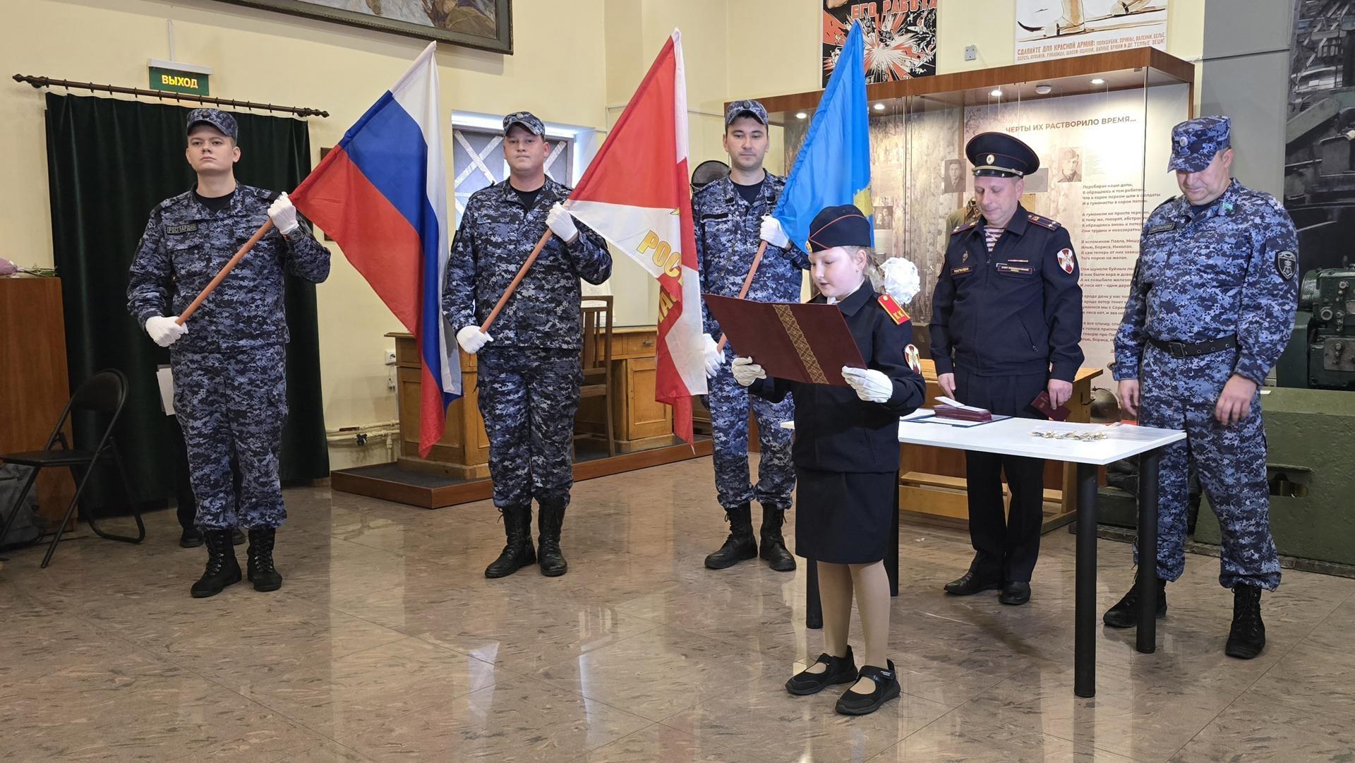Торжественную присягу приняли первые кадеты Сергиевской школы