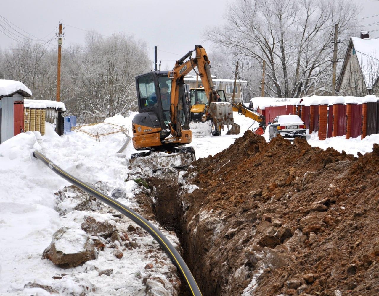 Строительство газораспределительных сетей началось в деревне Новая