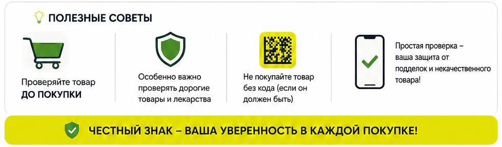 Памятка уверенного потребителя: инструкция по проверке товаров через систему &laquo;Честный знак&raquo;